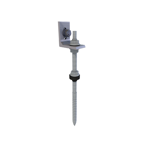 S01G-250-20-A. Fixação aparafusada ao betão/madeira para telhado de telha. Anodizado