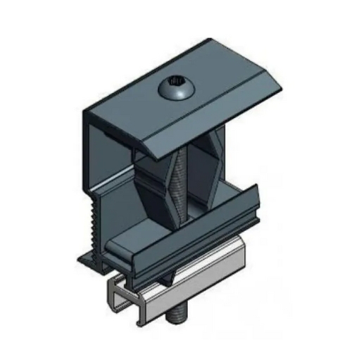 [721552ZW] Abrazadera final de aluminio para perfiles de aluminio - T30 - rango de sujeción 28-50 mm - negra