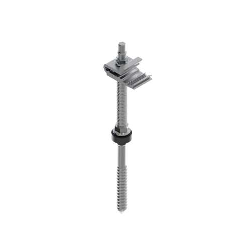 [14390] S01-250-C-20-C. Fijación clip atornillada a hormigón/madera para cubierta de teja (20 unidades). Crudo
