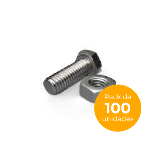 [900015] Tornillo antideslizamiento Hexag. Bolt DIN931 y Tuerca DIN934 - (24 uds)